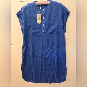 Vineyard Vines Margo Shirtdress in Blue. Size 14 NWT